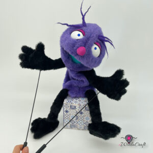 Space Girl with black accent - hand puppet